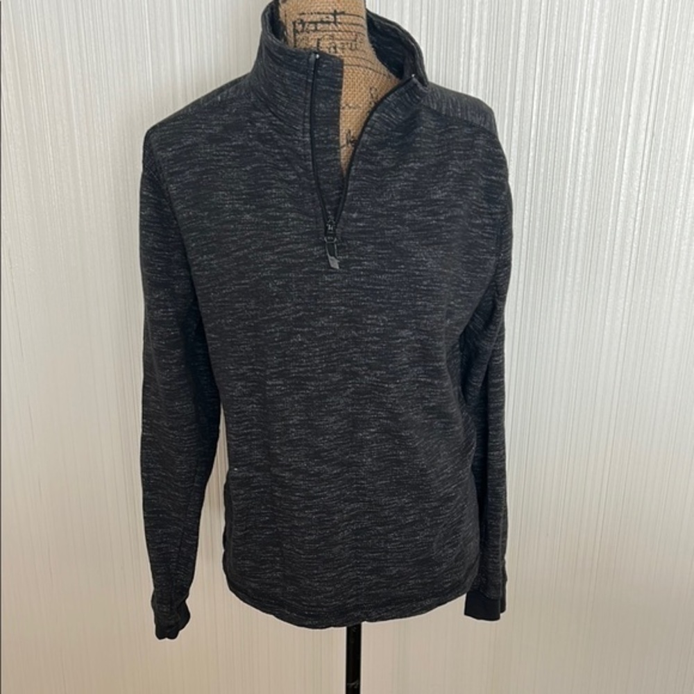 London Fog Charcoal Quarter-Zip Sweatshirt